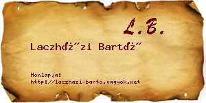 Laczházi Bartó névjegykártya